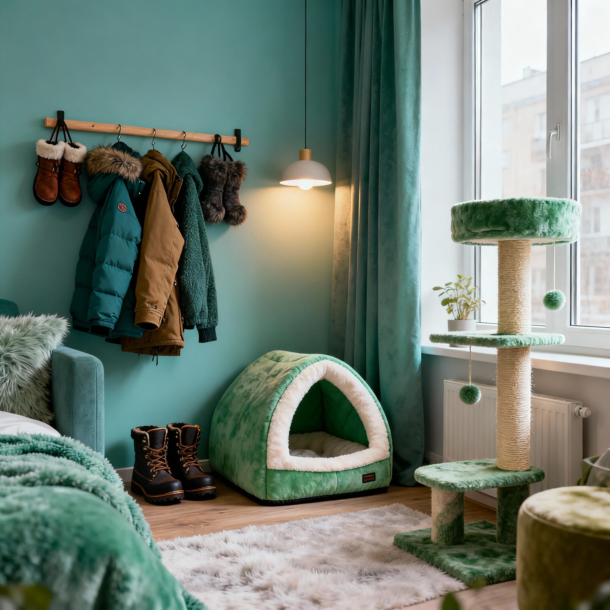 Pet-friendly Alaska apartment with winter gear corner